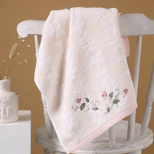68x34 CM High-Quality Cotton Towel - Soft, Absorbent, Embroidered for Adults HH00006 - Image 6