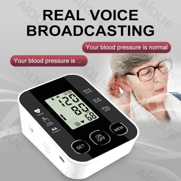JUSTLANG Digital Blood Pressure Monitor with 22-32 CM Cuff for Adults HH00004 - Image 3