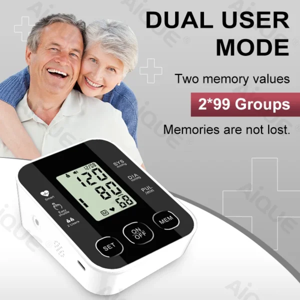 JUSTLANG Digital Blood Pressure Monitor with 22-32 CM Cuff for Adults HH00004 - Image 4