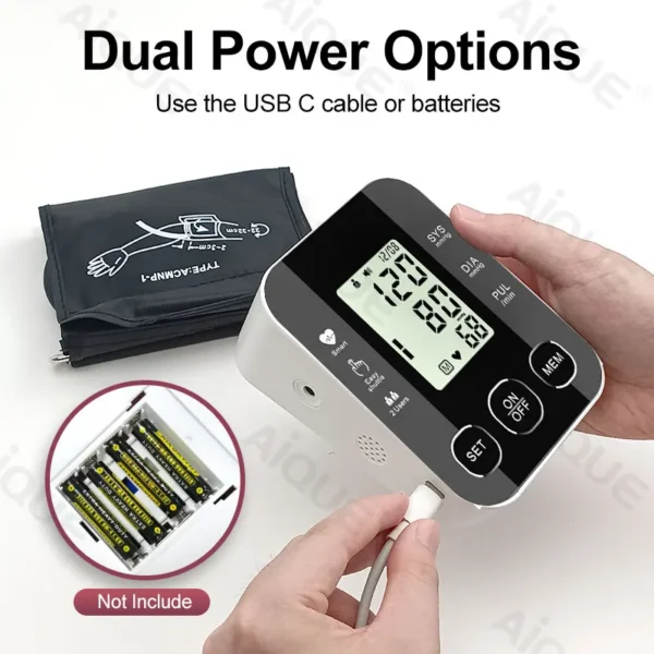 JUSTLANG Digital Blood Pressure Monitor with 22-32 CM Cuff for Adults HH00004 - Image 5