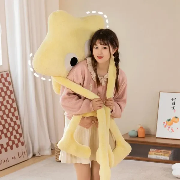 Giant Yellow and Pink Star Monster Plush Toy with Long Arms - Fun Decor & Gift  GF000004 - Image 4