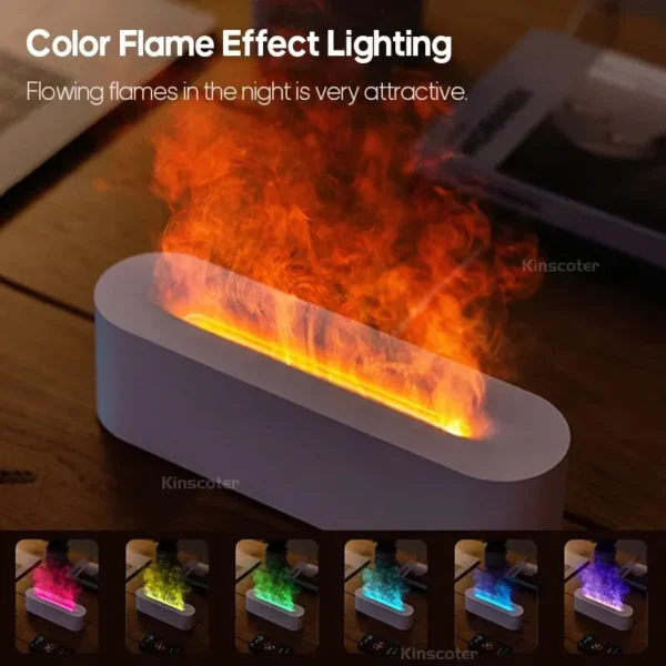 RGB Flame Aroma Diffuser Humidifier with 7-Color LED - USB Desktop Air Purifier EG000002 - Image 4